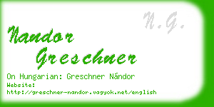 nandor greschner business card
